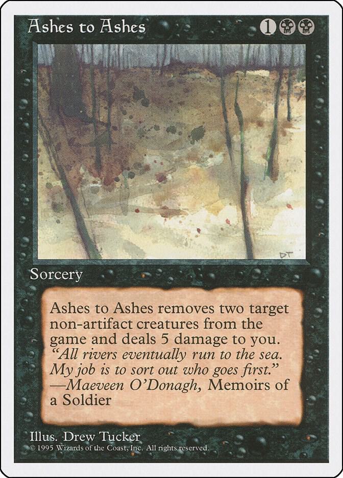 Ashes to Ashes card from Fourth Edition