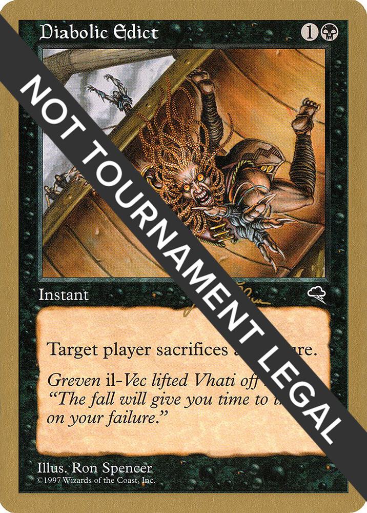 Diabolic Edict - 1999 Jakub Slemr (TMP) card from World Championship Decks