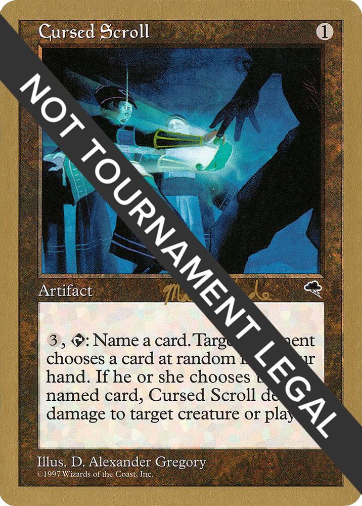 Cursed Scroll - 1999 Matt Linde (TMP) card from World Championship Decks