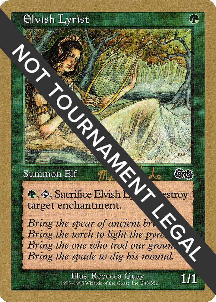 Elvish Lyrist - 1999 Matt Linde (USG) card from World Championship Decks