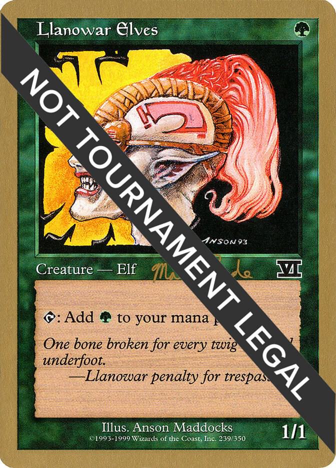 Llanowar Elves - 1999 Matt Linde (6ED) card from World Championship Decks