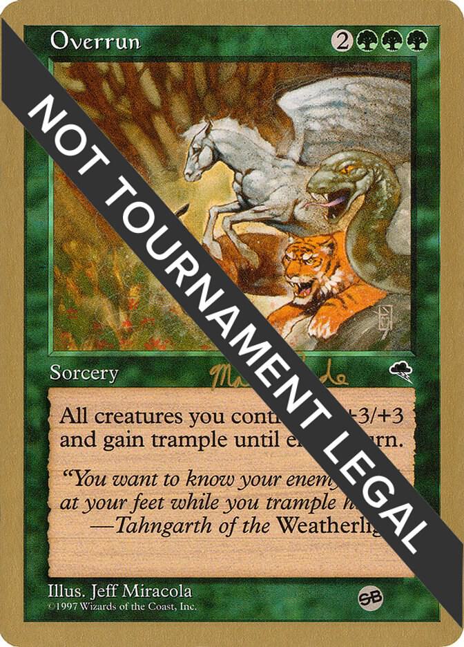 Overrun - 1999 Matt Linde (TMP) (SB) card from World Championship Decks