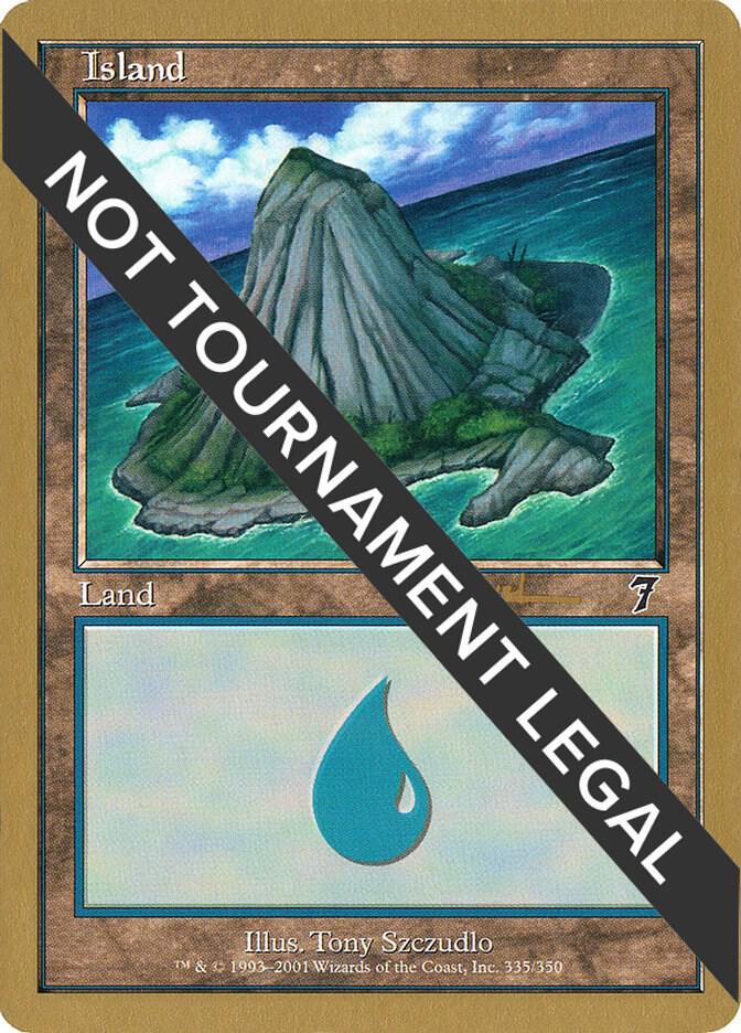 Island (335) - 2001 Alex Borteh (7ED) card from World Championship Decks