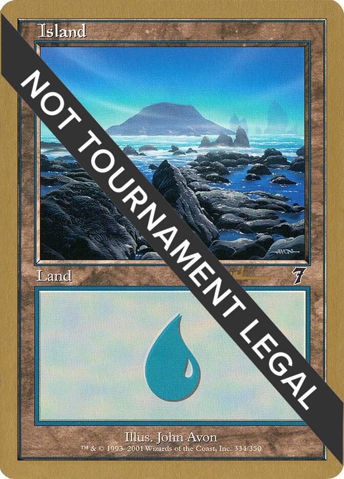 Island (334) - 2001 Alex Borteh (7ED) card from World Championship Decks