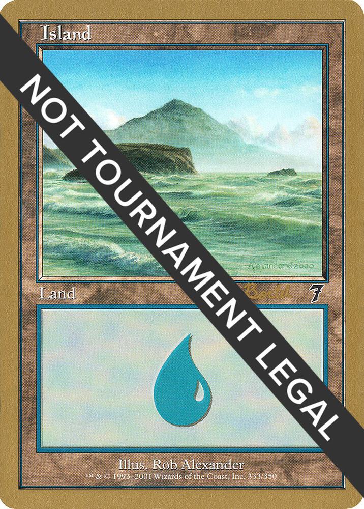 Island (333) - 2001 Alex Borteh (7ED) card from World Championship Decks