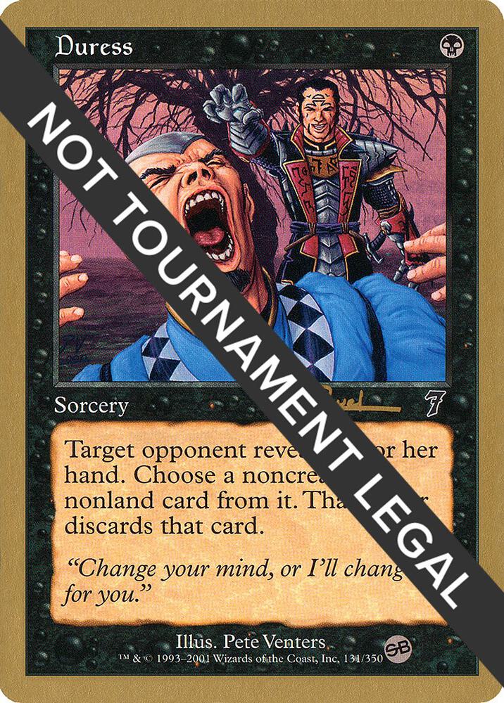 Duress - 2001 Antoine Ruel (7ED) (SB) card from World Championship Decks