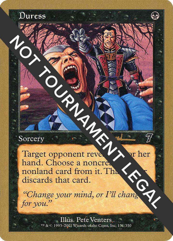 Duress - 2001 Antoine Ruel (7ED) card from World Championship Decks
