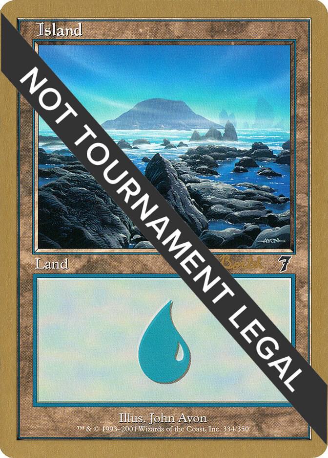 Island (334) - 2001 Antoine Ruel (7ED) card from World Championship Decks