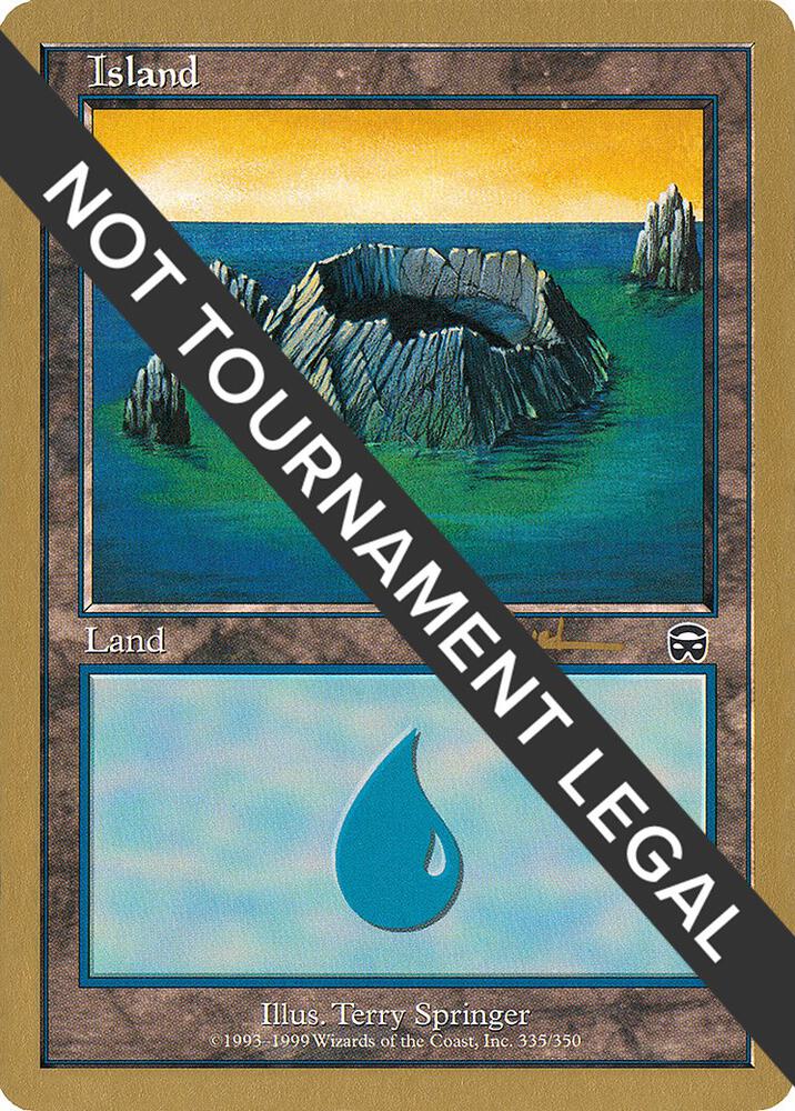 Island (335) - 2001 Antoine Ruel (MMQ) card from World Championship Decks