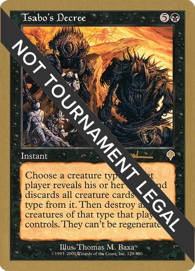 Tsabo's Decree - 2001 Antoine Ruel (INV) card from World Championship Decks