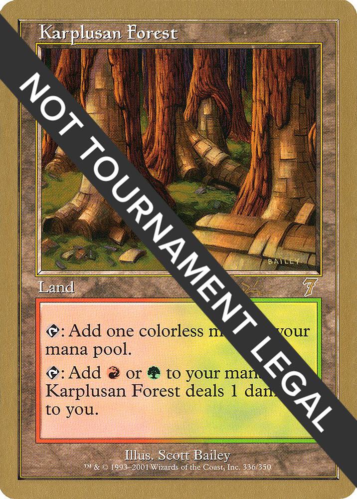 Karplusan Forest - 2001 Jan Tomcani (7ED) card from World Championship Decks