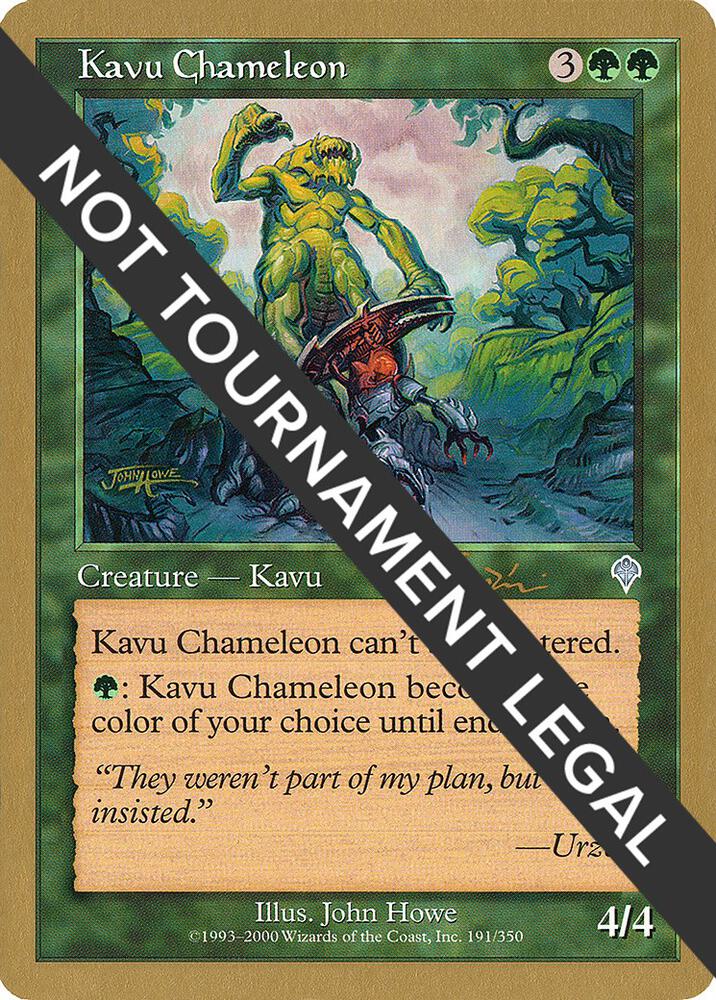 Kavu Chameleon - 2001 Jan Tomcani (INV) card from World Championship Decks