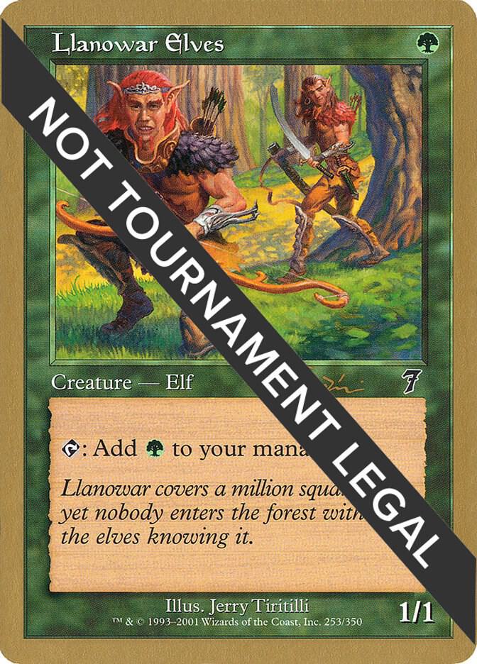 Llanowar Elves - 2001 Jan Tomcani (7ED) card from World Championship Decks