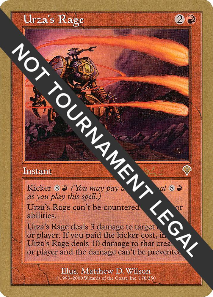 Urza's Rage - 2001 Jan Tomcani (INV) card from World Championship Decks