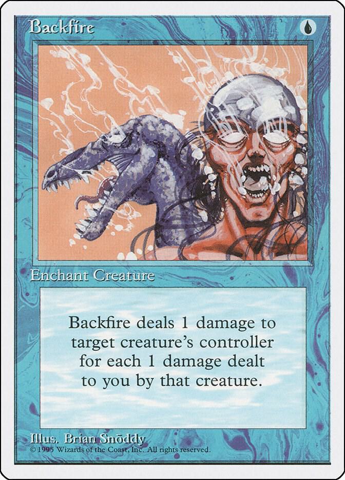 Backfire card from Fourth Edition