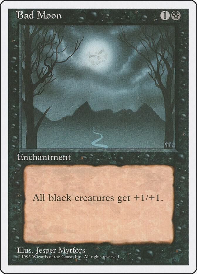 Bad Moon card from Fourth Edition