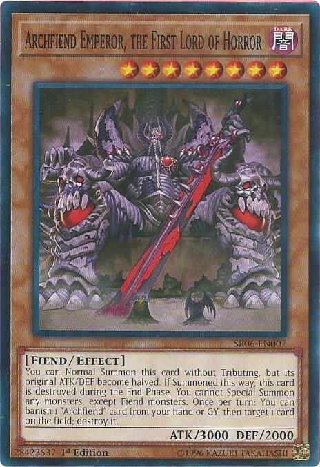 Archfiend Emperor, the First Lord of Horror SR06-EN007 card from Structure Deck: Lair of Darkness