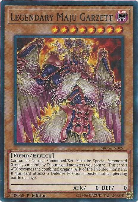 Legendary Maju Garzett SR06-EN009 card from Structure Deck: Lair of Darkness