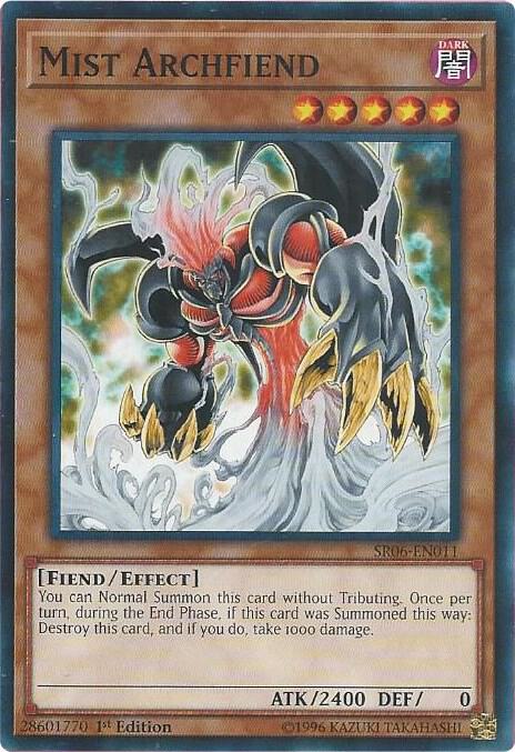 Mist Archfiend SR06-EN011 card from Structure Deck: Lair of Darkness