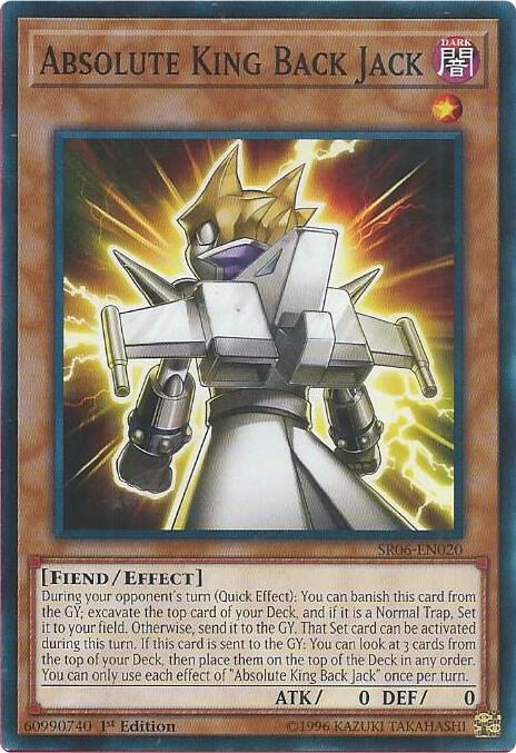 Absolute King Back Jack SR06-EN020 card from Structure Deck: Lair of Darkness