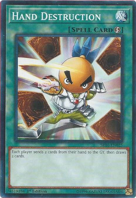 Hand Destruction SR06-EN025 card from Structure Deck: Lair of Darkness