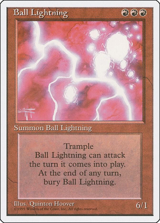 Ball Lightning card from Fourth Edition