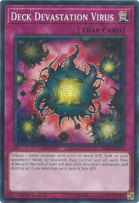 Deck Devastation Virus SR06-EN032 card from Structure Deck: Lair of Darkness
