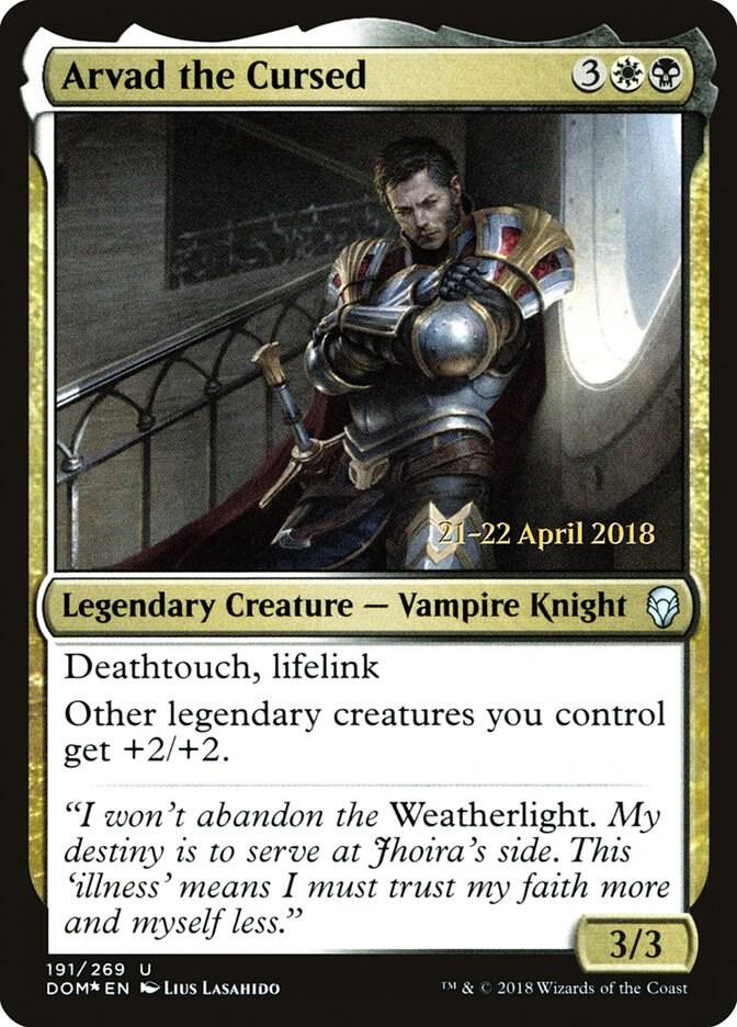 Arvad the Cursed 191 card from Prerelease Cards