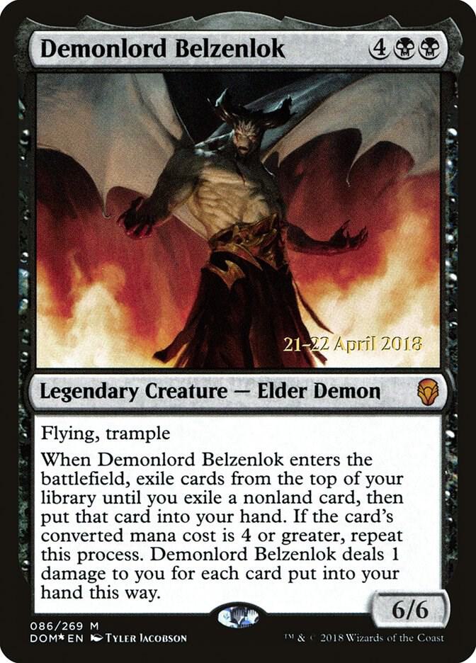 Demonlord Belzenlok 86 card from Prerelease Cards