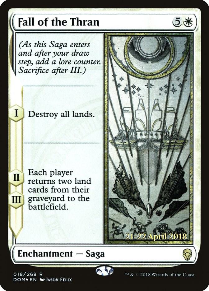 Fall of the Thran 18 card from Prerelease Cards