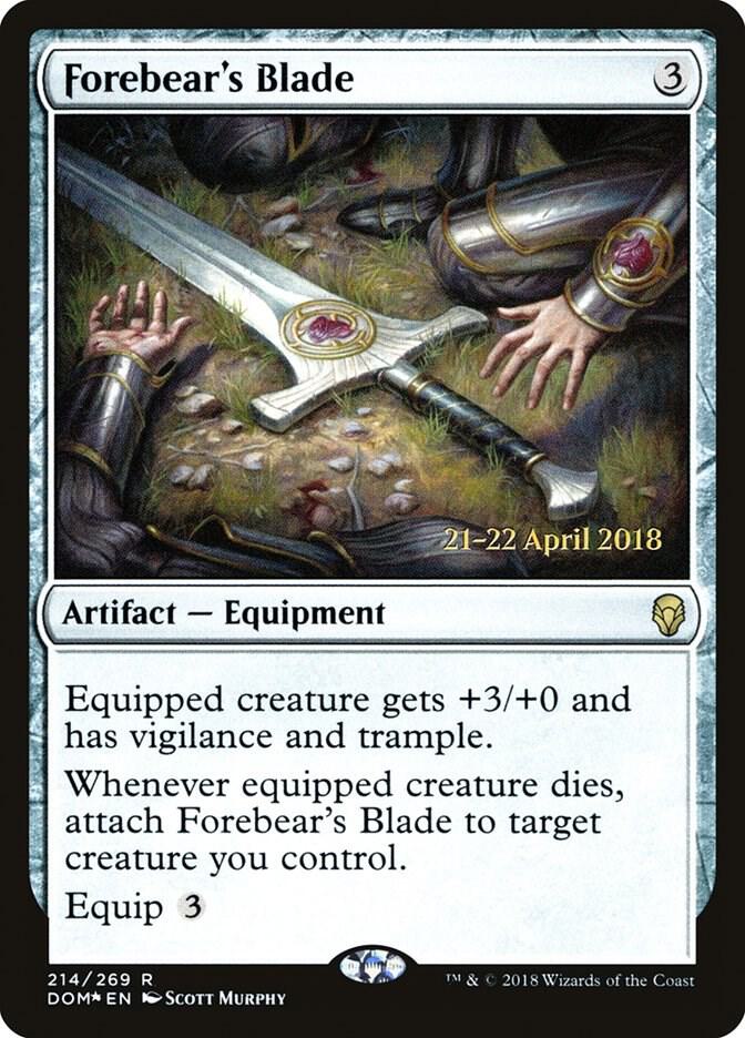 Forebear's Blade 214 card from Prerelease Cards