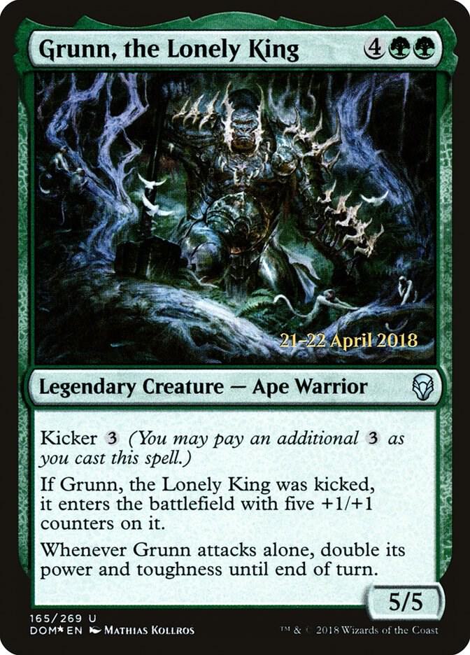 Grunn, the Lonely King 165 card from Prerelease Cards