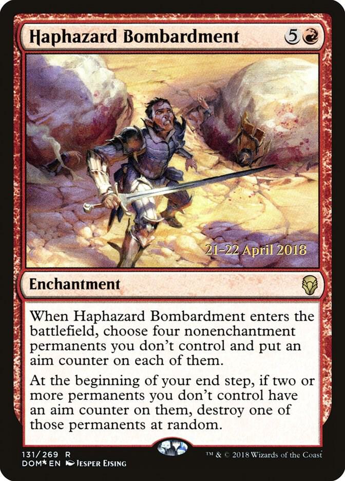 Haphazard Bombardment 131 card from Prerelease Cards