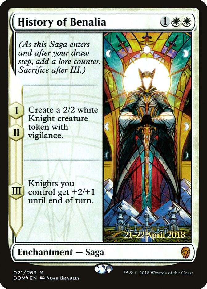 History of Benalia 21 card from Prerelease Cards