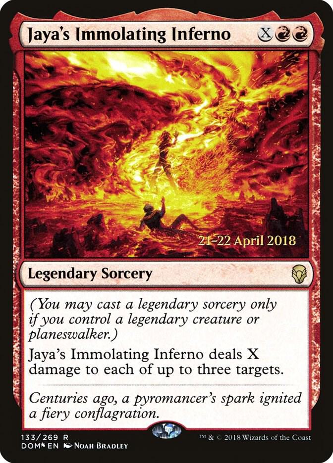 Jaya's Immolating Inferno 133 card from Prerelease Cards