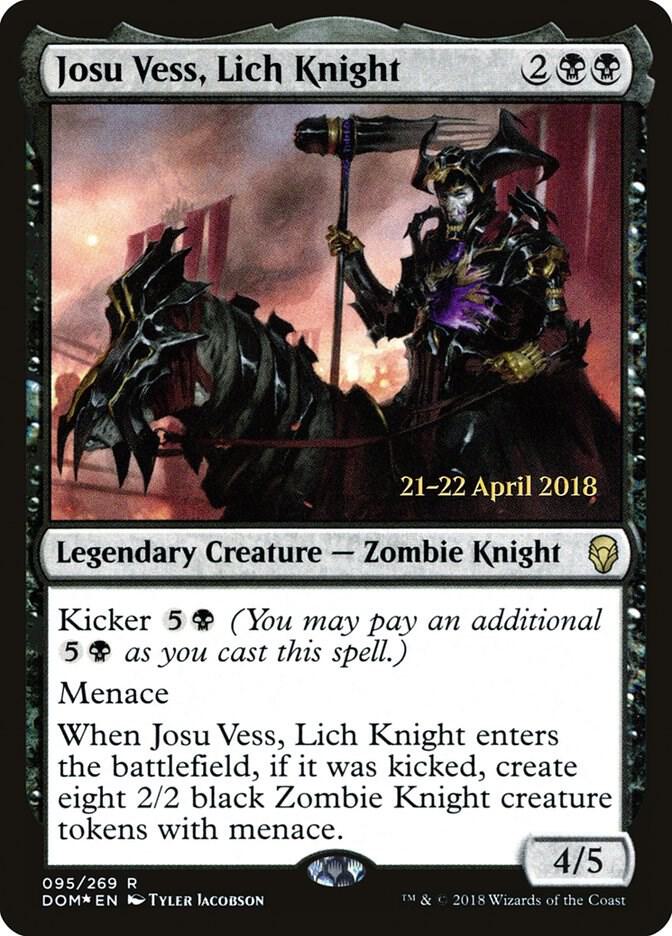 Josu Vess, Lich Knight 95 card from Prerelease Cards