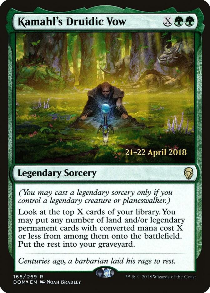 Kamahl's Druidic Vow 166 card from Prerelease Cards