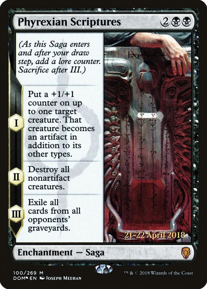 Phyrexian Scriptures 100 card from Prerelease Cards