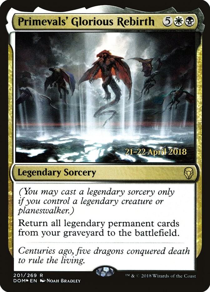 Primevals' Glorious Rebirth 201 card from Prerelease Cards