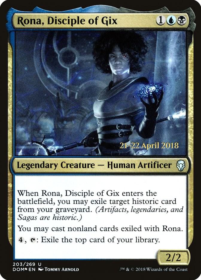 Rona, Disciple of Gix 203 card from Prerelease Cards