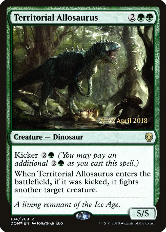 Territorial Allosaurus 184 card from Prerelease Cards
