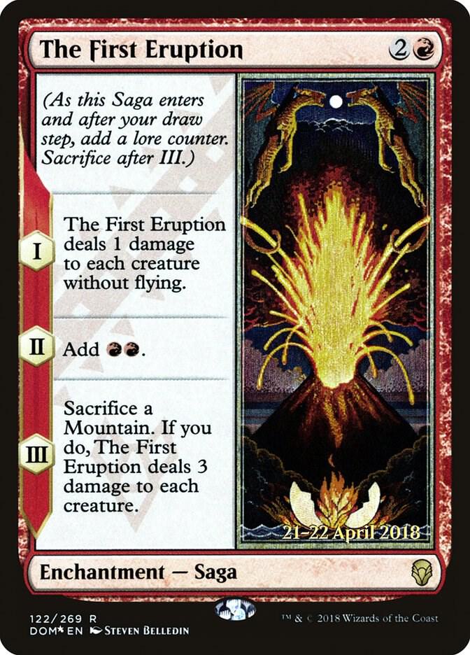 The First Eruption 122 card from Prerelease Cards