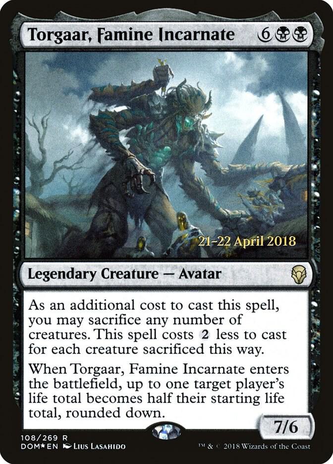 Torgaar, Famine Incarnate 108 card from Prerelease Cards