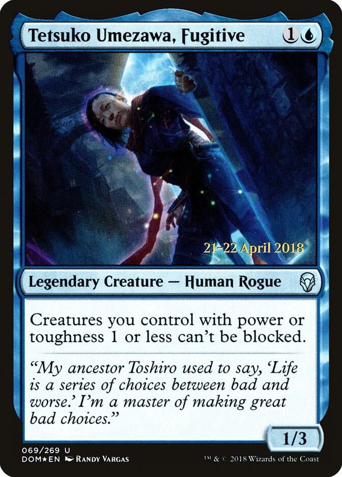 Tetsuko Umezawa, Fugitive 69 card from Prerelease Cards