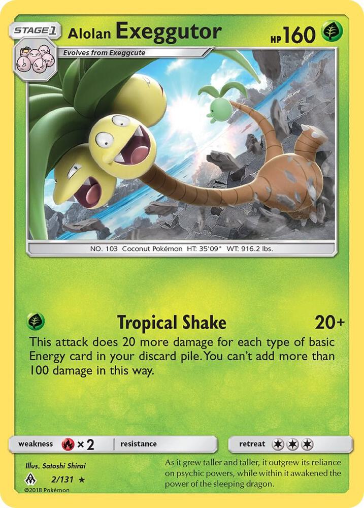 Alolan Exeggutor 2/131 card from SM - Forbidden Light