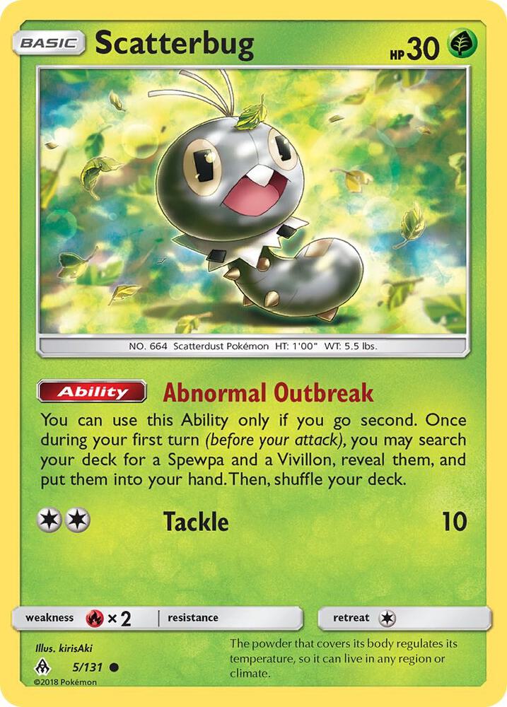 Scatterbug (5) 5/131 card from SM - Forbidden Light