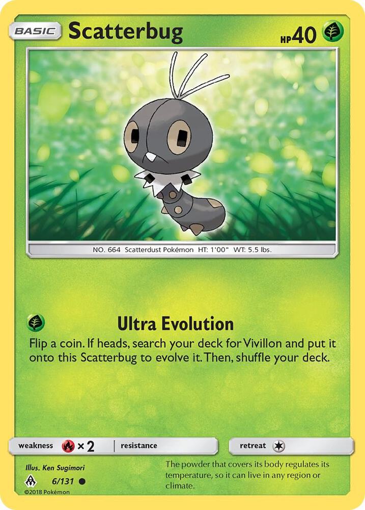 Scatterbug (6) 6/131 card from SM - Forbidden Light