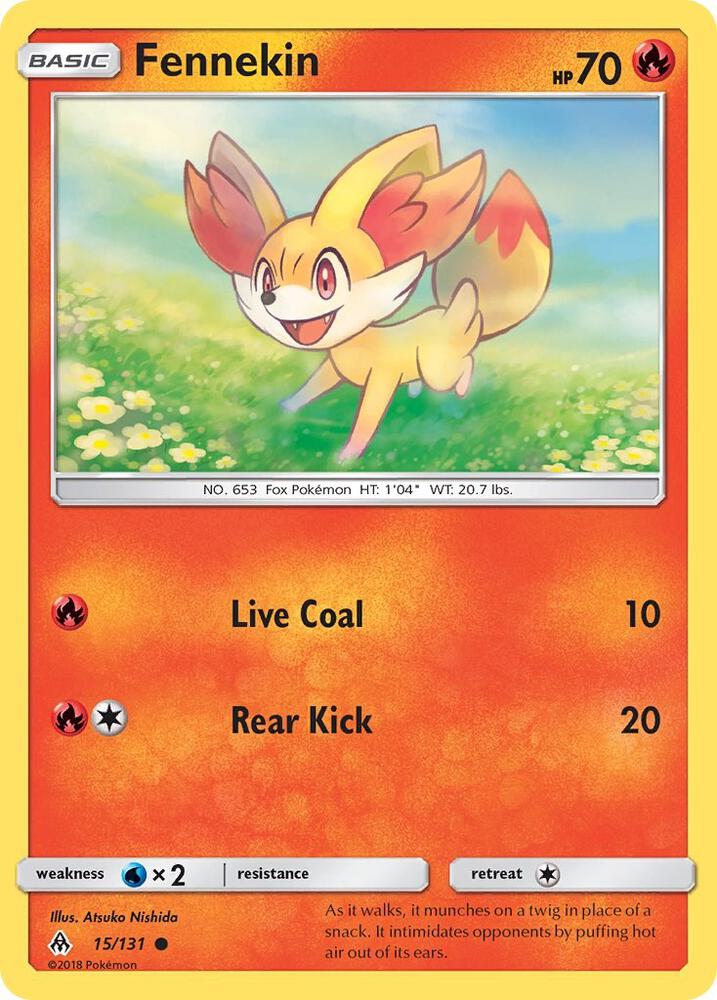 Fennekin (15) 15/131 card from SM - Forbidden Light