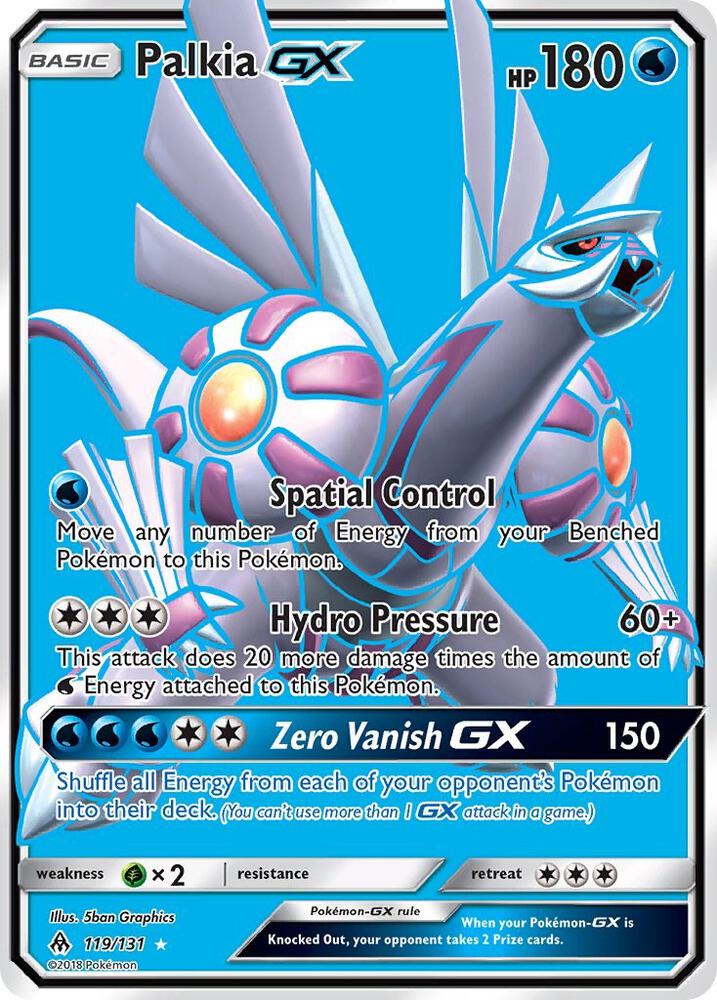 Palkia GX (Full Art) 119/131 card from SM - Forbidden Light