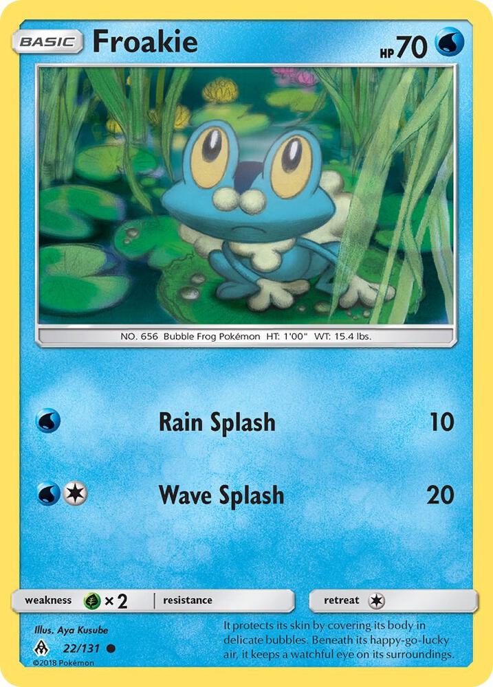 Froakie (22) 22/131 card from SM - Forbidden Light